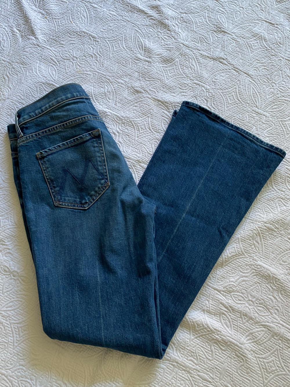 MOTHER Women's Dark Blue Flare Jeans